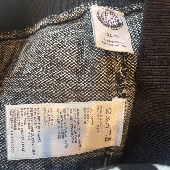 Urban Outfitters NOPE Sweater Biker Shorts Black/White Knit Women Sz XS NWOT - Picture 6 of 8